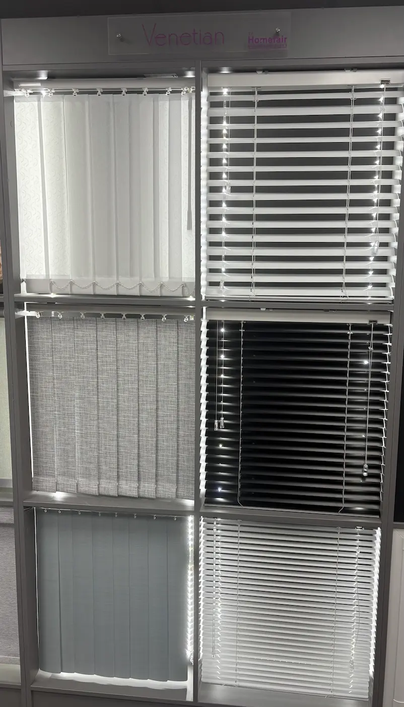 vertical blind slightly open